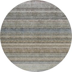 Luxury Washable Indoor/Outdoor Burano Taupe 8' x 8' Round Rug