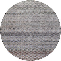 Luxury Washable Indoor/Outdoor Burano Brown 8' x 8' Round Rug