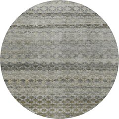 Luxury Washable Indoor/Outdoor Burano Pewter 8' x 8' Round Rug