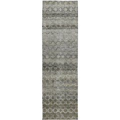 Luxury Washable Indoor/Outdoor Burano Pewter 2'3" x 7'6" Runner Rug