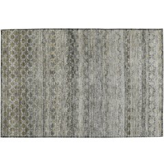 Luxury Washable Indoor/Outdoor Burano Pewter 1'8" x 2'6" Rug