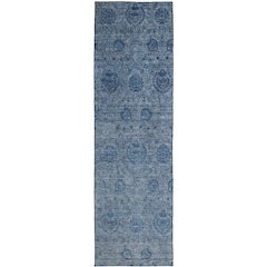 Luxury Washable Indoor/Outdoor Burano Blue 2'3" x 7'6" Runner Rug