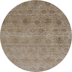 Luxury Washable Indoor/Outdoor Burano Brown 8' x 8' Round Rug