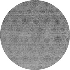 Luxury Washable Indoor/Outdoor Burano Gray 8' x 8' Round Rug