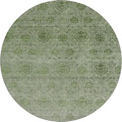 Luxury Washable Indoor/Outdoor Burano Olive 8' x 8' Round Rug