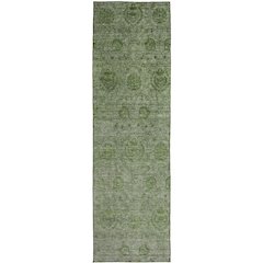 Luxury Washable Indoor/Outdoor Burano Olive 2'3" x 7'6" Runner Rug