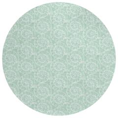 Indoor/Outdoor Surfside ASR41 Green Washable 8' x 8' Round Rug