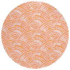 Indoor/Outdoor Surfside ASR37 Peach Washable 8' x 8' Round Rug