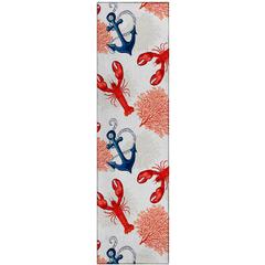 Indoor/Outdoor Harbor HA4 Ivory Washable 2'3" x 7'6" Runner Rug