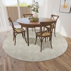 Safari Taupe Animal Animal Print 8' x 8' Area Rug Taupe ASF32
