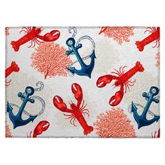 Indoor/Outdoor Harpswell AHP34 Red Washable 1'8" x 2'6" Rug