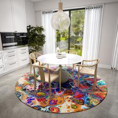 Karina Kaleidoscope Modern Abstract 8' x 8' Area Rug Kaleidoscope AKC31