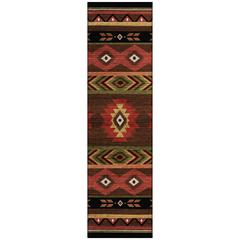 Indoor/Outdoor Sonora ASO33 Brown Washable 2'3" x 7'6" Runner Rug