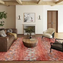 Rylee Spice Transitional Chevron 10' x 14' Area Rug Spice ARY35