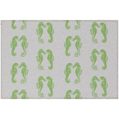 Indoor/Outdoor Seabreeze SZ15 Lime-In Washable 1'8" x 2'6" Rug