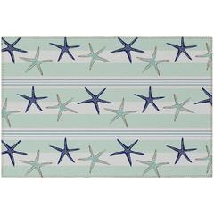 Indoor/Outdoor Surfside ASR42 Seaglass Washable 1'8" x 2'6" Rug
