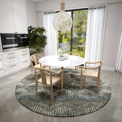 Bravado Shadow Transitional Chevron 8' x 8' Area Rug Shadow ABV39