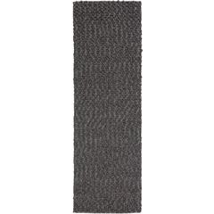 Gorbea GR1 Charcoal 2'3" x 7'6" Runner Rug
