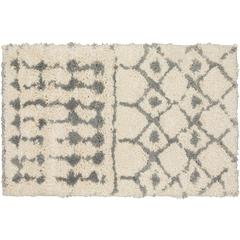 Marquee MQ2 Ivory/Metal 1'8" x 2'6" Rug