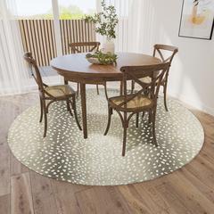 Safari Fawn Animal Animal Print 8' x 8' Area Rug Fawn ASF33
