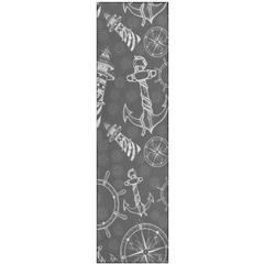 Indoor/Outdoor Harpswell AHP39 Smoke Washable 2'3" x 7'6" Runner Rug