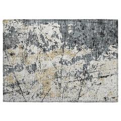 Indoor/Outdoor Accord AAC33 Black Washable 1'8" x 2'6" Rug