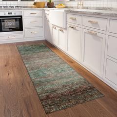Marston Multi Transitional Striped 2'3" x 7'6" Runner Rug Multi AMA31
