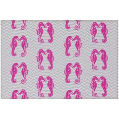 Indoor/Outdoor Seabreeze SZ15 Flamingo Washable 1'8" x 2'6" Rug