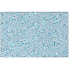 Indoor/Outdoor Surfside ASR40 Blue Washable 1'8" x 2'6" Rug