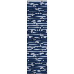 Indoor/Outdoor Harpswell AHP37 Blue Washable 2'3" x 7'6" Runner Rug