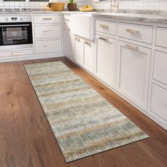 Rylee Sage Transitional Striped 2'3" x 7'6" Runner Rug Sage ARY34