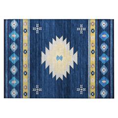 Indoor/Outdoor Sonora ASO34 Blue Washable 1'8" x 2'6" Rug