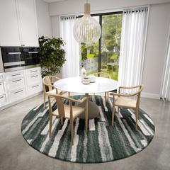 Bravado Shadow Contemporary Striped 8' x 8' Area Rug Shadow ABV37