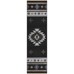 Indoor/Outdoor Sonora ASO34 Midnight Washable 2'3" x 7'6" Runner Rug