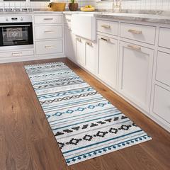 Yuma Gray Bohemian Southwest 2'3" x 7'6" Runner Rug Gray AYU40