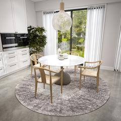 Rylee Mocha Transitional Abstract 8' x 8' Round Rug Mocha ARY31