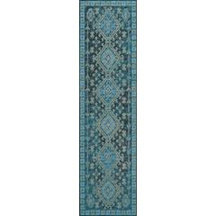 Brisbane BR2 Navy 2'3" x 7'6" Runner Rug