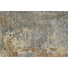 Luxury Washable Indoor/Outdoor Kochi Pewter 1'8" x 2'6" Rug