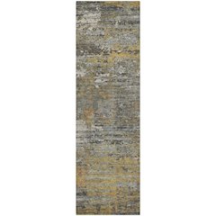 Luxury Washable Indoor/Outdoor Kochi Gray 2'3" x 7'6" Runner Rug