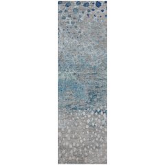 Luxury Washable Indoor/Outdoor Kochi Gray 2'3" x 7'6" Runner Rug