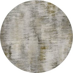 Luxury Washable Indoor/Outdoor Kochi Mocha 8' x 8' Round Rug