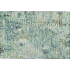 Luxury Washable Indoor/Outdoor Kochi Teal 1'8" x 2'6" Rug
