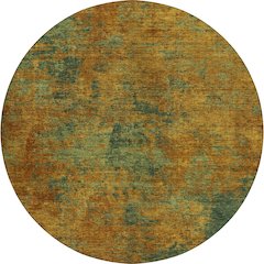 Luxury Washable Indoor/Outdoor Kochi Copper 8' x 8' Round Rug