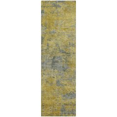 Luxury Washable Indoor/Outdoor Kochi Gold 2'3" x 7'6" Runner Rug