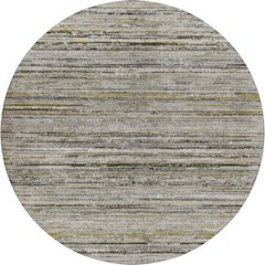 Luxury Washable Indoor/Outdoor Kochi Pewter 8' x 8' Round Rug