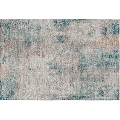 Luxury Washable Indoor/Outdoor Kochi Teal 1'8" x 2'6" Rug