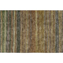 Luxury Washable Indoor/Outdoor Kochi Brown 1'8" x 2'6" Rug
