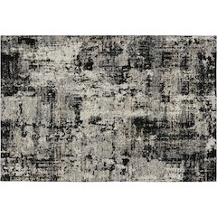 Luxury Washable Indoor/Outdoor Kochi Black 1'8" x 2'6" Rug