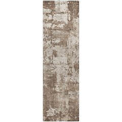 Luxury Washable Indoor/Outdoor Kochi Brown 2'3" x 7'6" Runner Rug