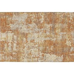 Luxury Washable Indoor/Outdoor Kochi Copper 1'8" x 2'6" Rug
